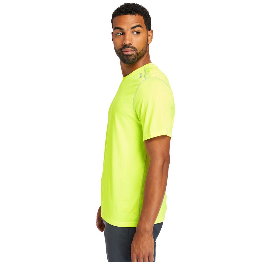 Camisetas Timberland Hombre Pro® Wicking Good Sport Short Sleeve Verde - Chile JFQ-908352